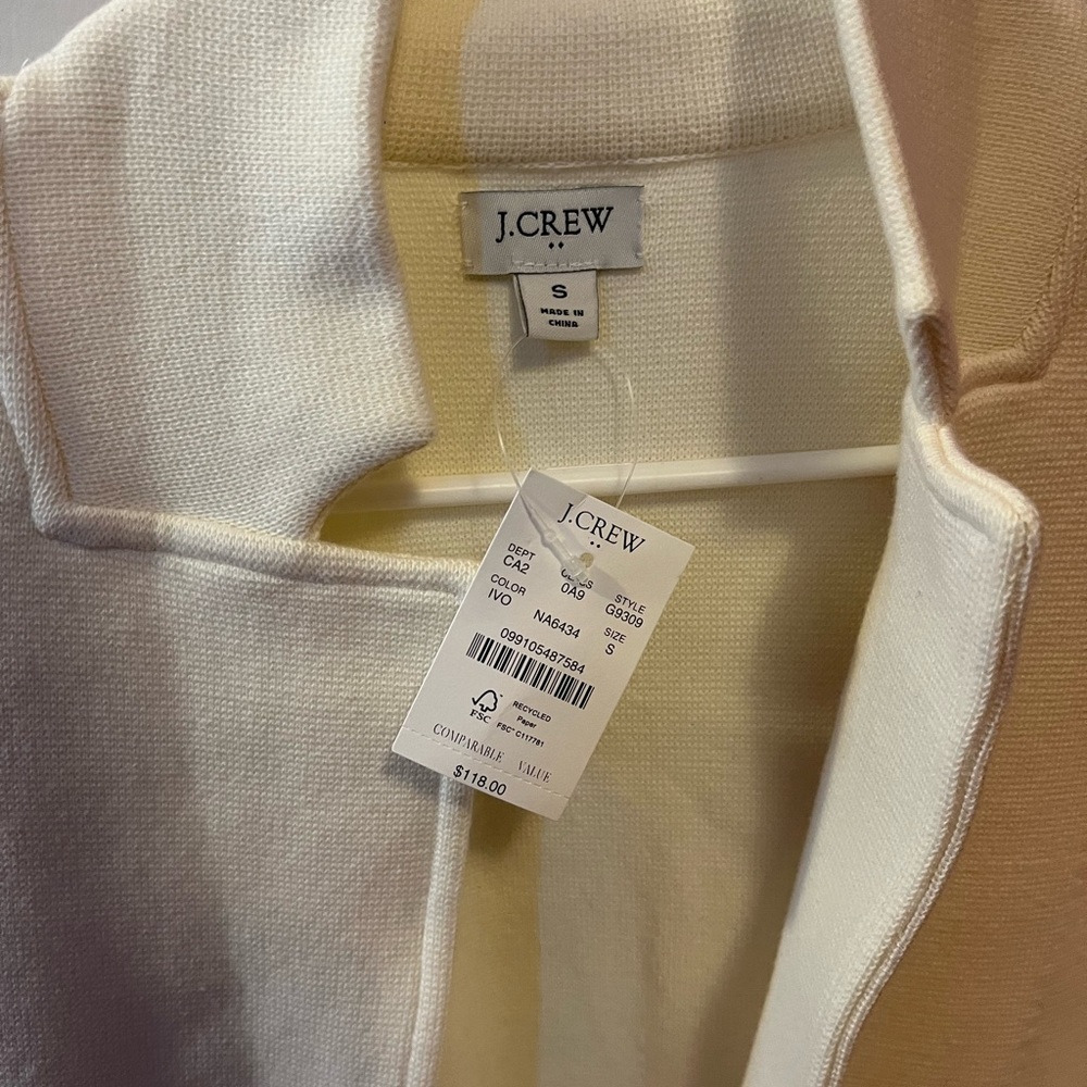 NEW WITH TAGS j crew sweater blazer